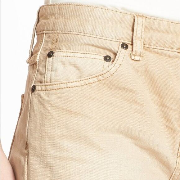 Free People Uptown Button Fly Denim Shorts size 27 Khaki - Picture 4 of 11